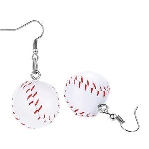 New in plastic Baseball pierced earrings